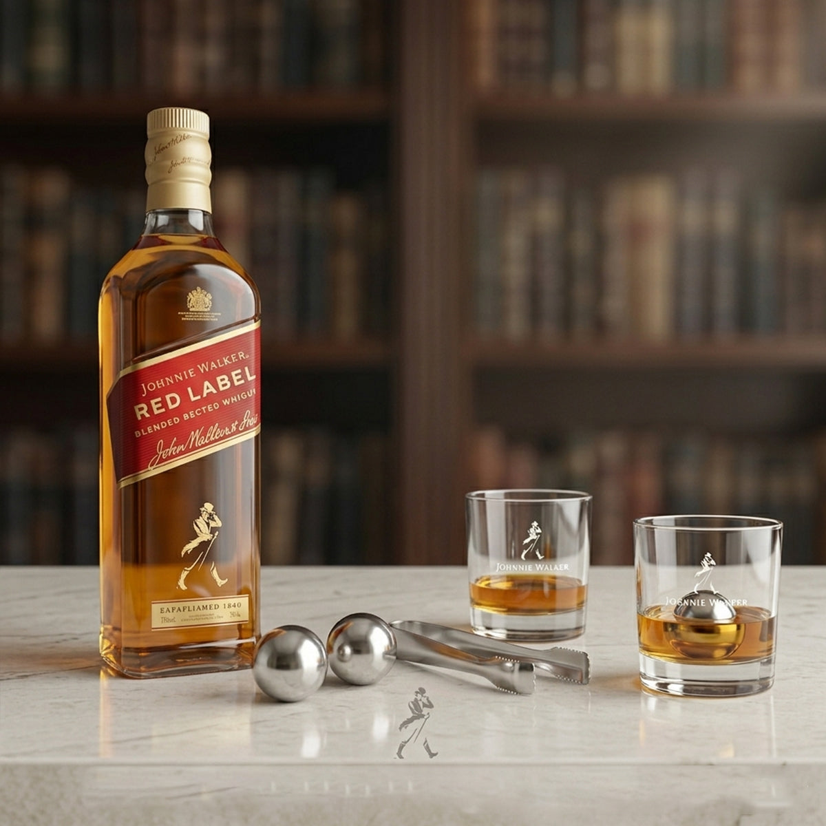 Regalo empresarial de lujo Johnnie Walker Red Label con kit de enfriadores y vaso