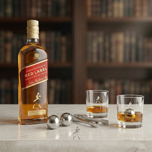 Regalo empresarial de lujo Johnnie Walker Red Label con kit de enfriadores y vaso