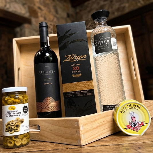 Canasta empresarial de Lujo con Zacapa y Bebidas Selectas
