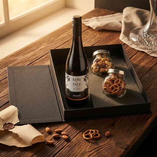 Kit de vino face to face con complementos gourmet en estuche personalizados de lujo |Envíos nacionales