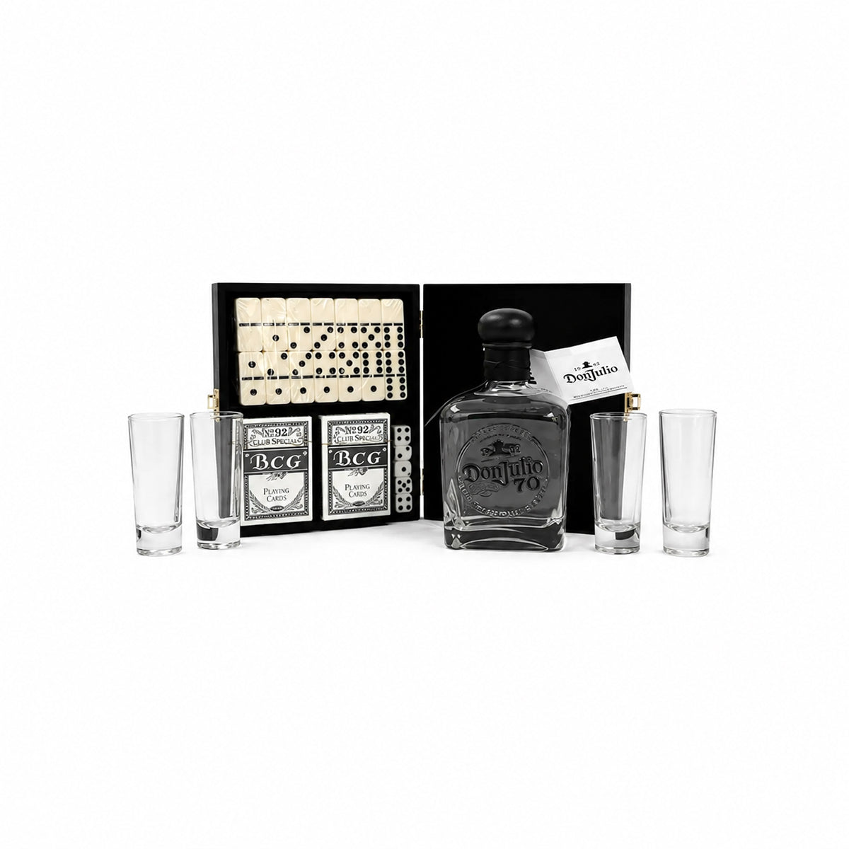 Regalo Empresarial Don Julio 70 con Juegos Y Vasos Tequileros Premium