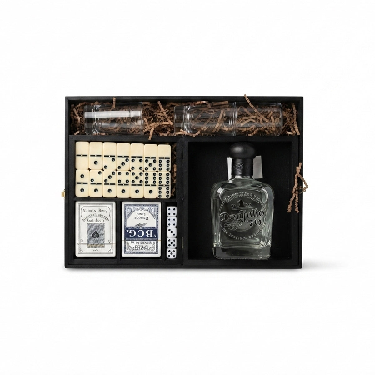 Regalo Empresarial Don Julio 70 con Juegos Y Vasos Tequileros Premium
