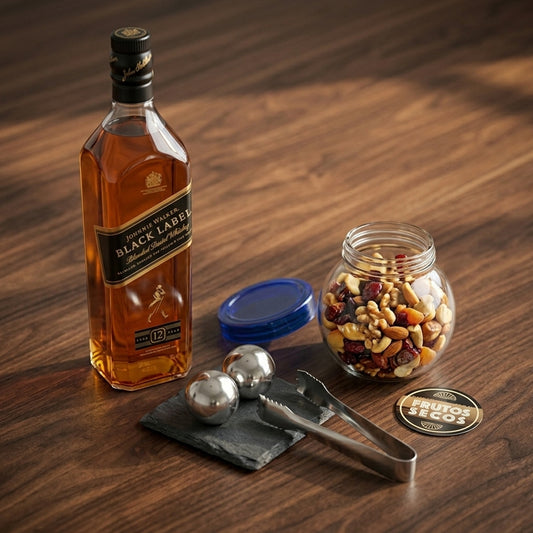Regalo empresarial de lujo Johnnie Walker Black Label y complementos