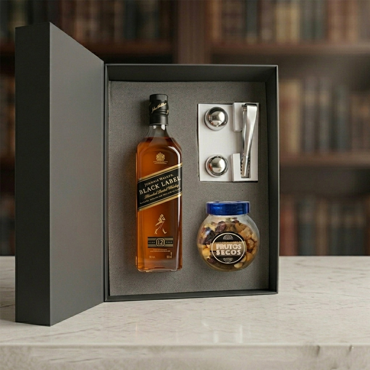 Regalo empresarial de lujo Johnnie Walker Black Label y complementos