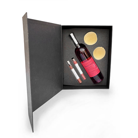 Regalos para suegros: Kit De Mezcal De Grana Cochinilla Perro de San Juan Con Jicaras y Sales Artesanales