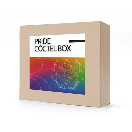 Pride LGBT+ Cóctel Box. Artículos de coctelería + Ginebra Tanqueray Londo Dry