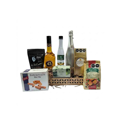 Canasta de Regalo Empresarial Licor 43 y Mezcal Divino Momento: El Máximo Lujo Gourmet