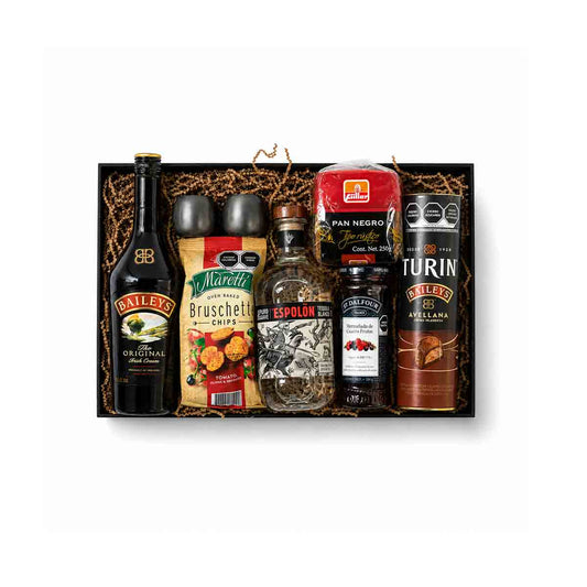 Canasta de Regalo Ejecutiva Baileys y Espolón: Sofisticación y Sabor Gourmet