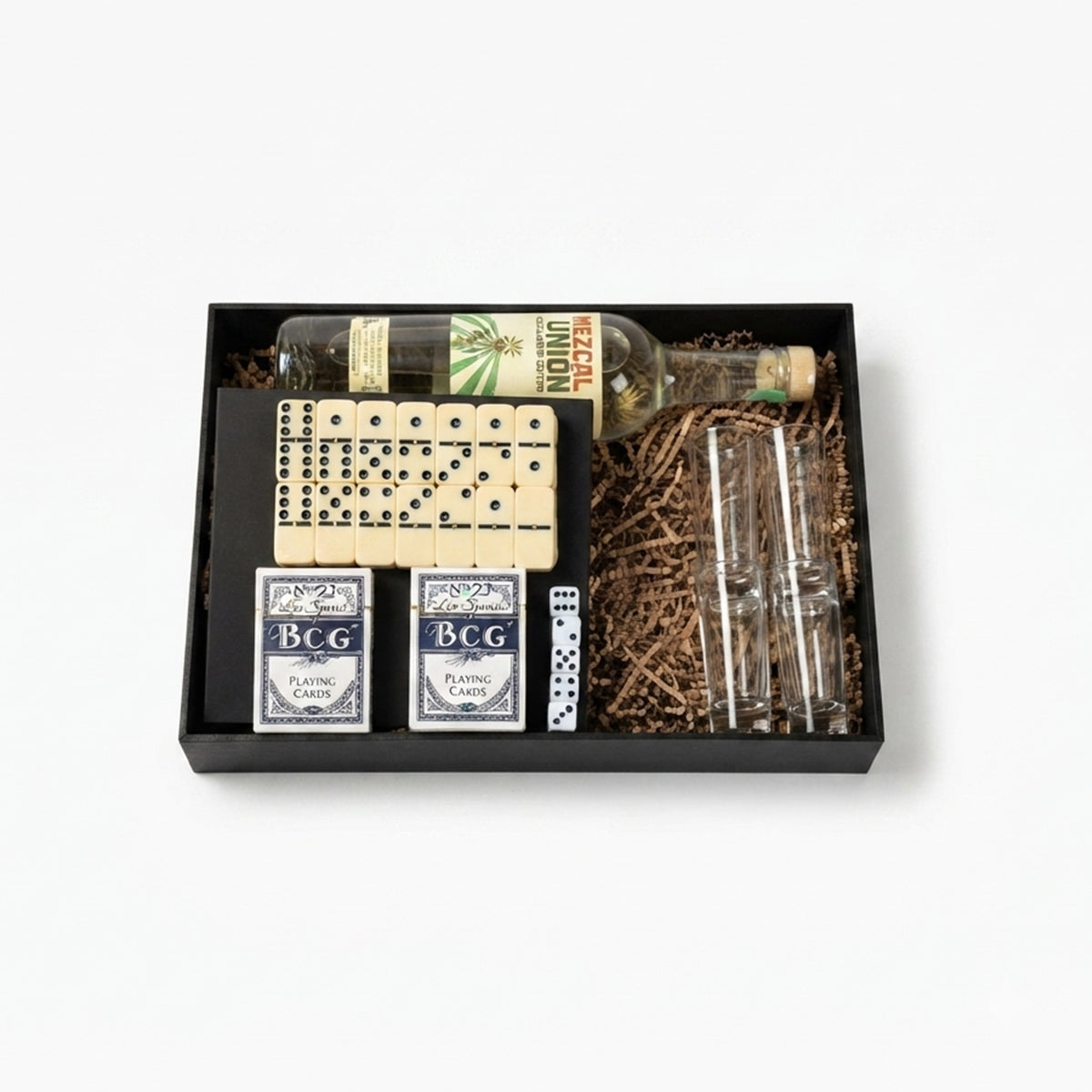 Regalo Empresarial mezcal Union con Juegos Y Vasos Tequileros Premium