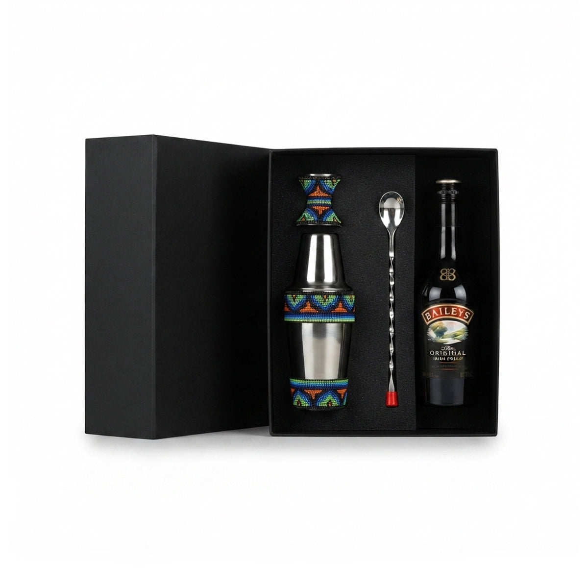 Kit Empresarial Baileys con Arte Huichol: El Regalo Corporativo con Identidad y Lujo