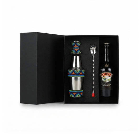 Kit Empresarial Baileys con Arte Huichol: El Regalo Corporativo con Identidad y Lujo