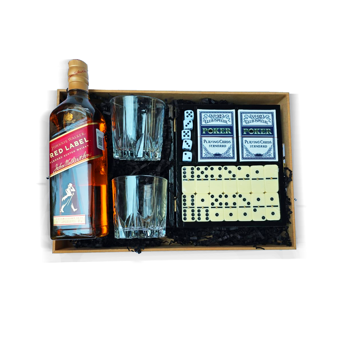 Canasta Red Label con Accesorios y Juego Pocket – Regalo Especial para Compartir con Amigos