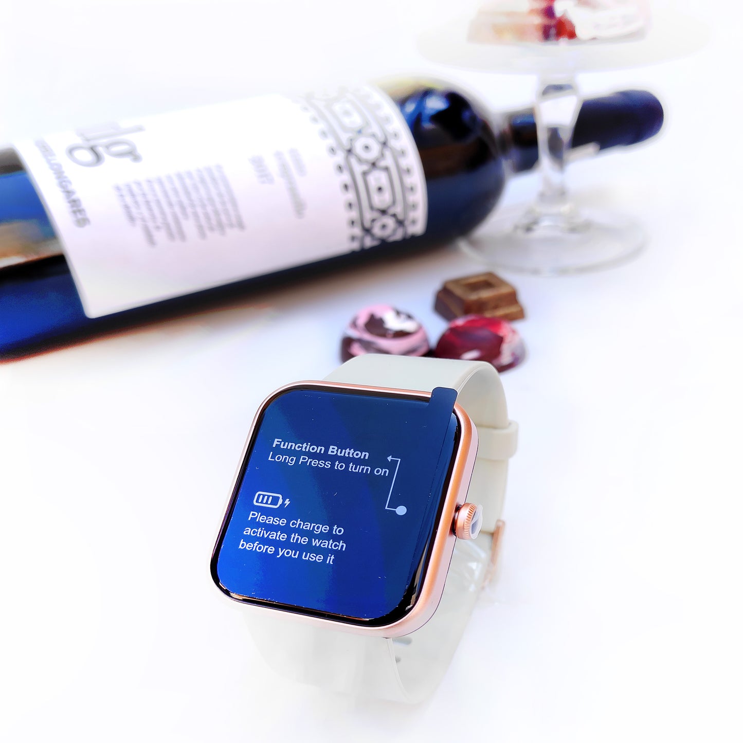 Kit De Regalo Premium Con SmartWatch Y Vino Tinto