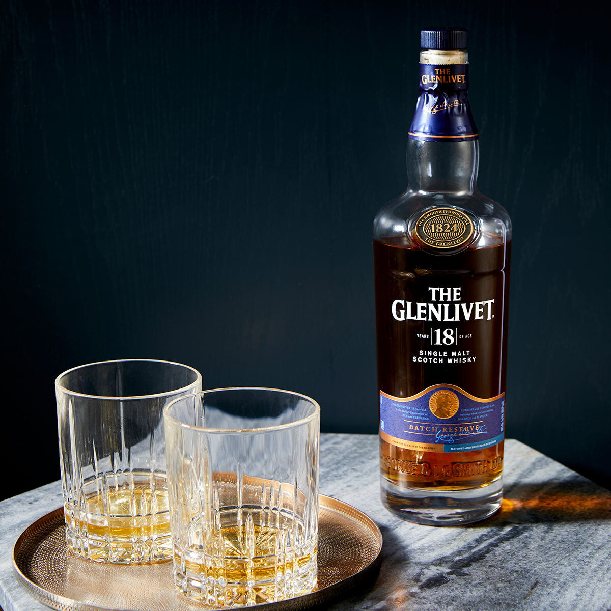 Regalo Empresarial Whisky The Glenlivet 18 Con Accesorios Para Bebida
