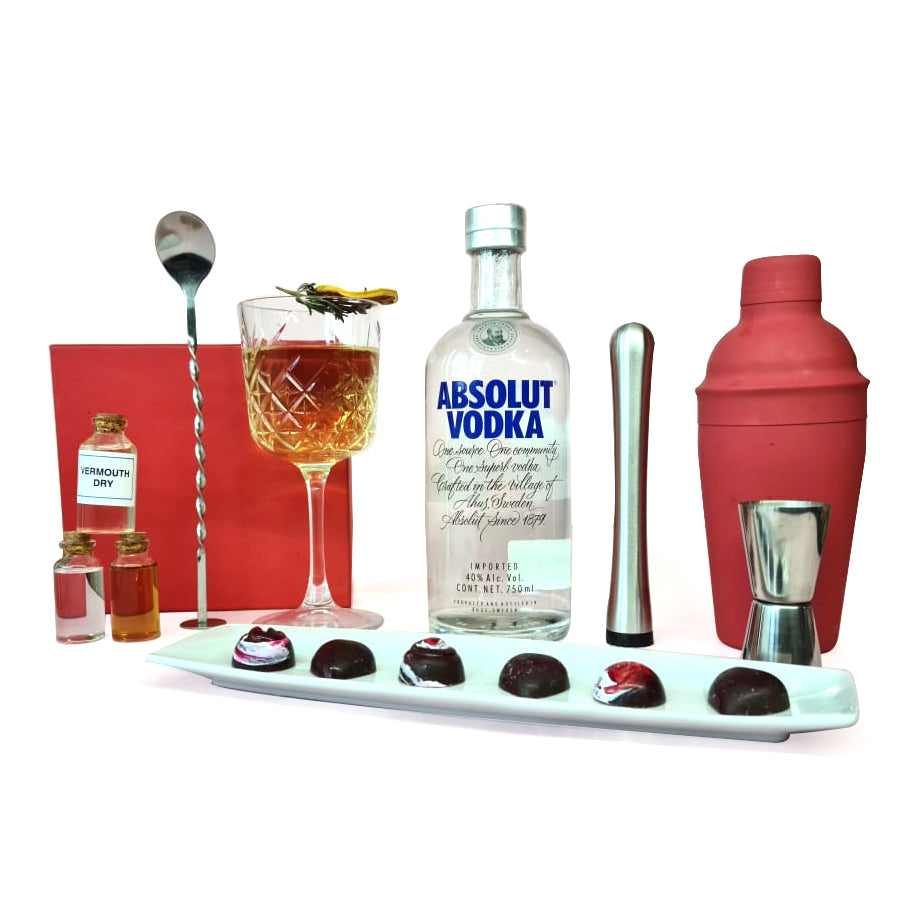 Kit De Mixología Con Vodka Absolut Para Disfrutar En Pareja
