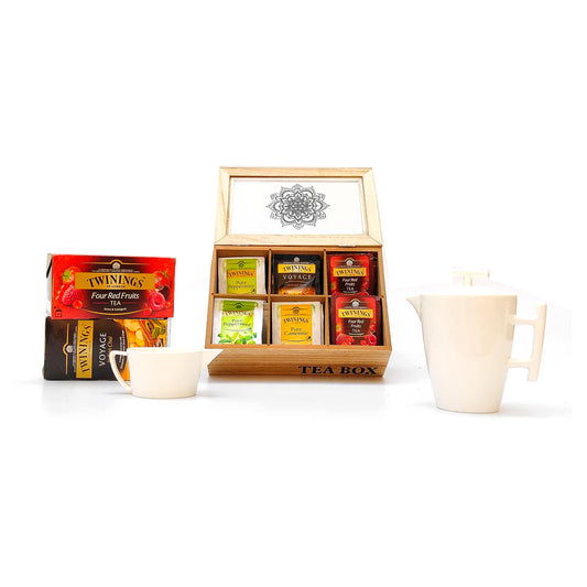 Regalo Empresarial Premium Para Amantes Del Té Con Caja De Madera