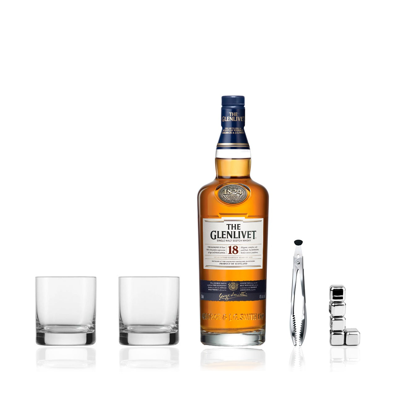 Regalo Empresarial Whisky The Glenlivet 18 Con Accesorios Para Bebida