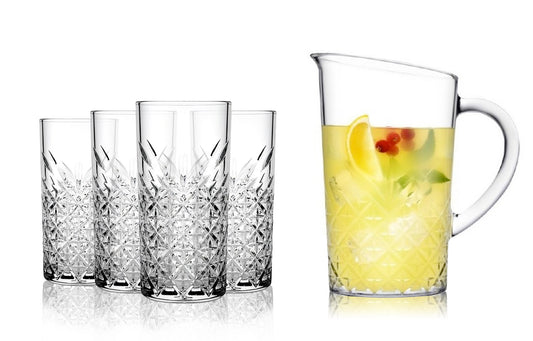 Juego de Jarra y Vasos de Vidrio Premium