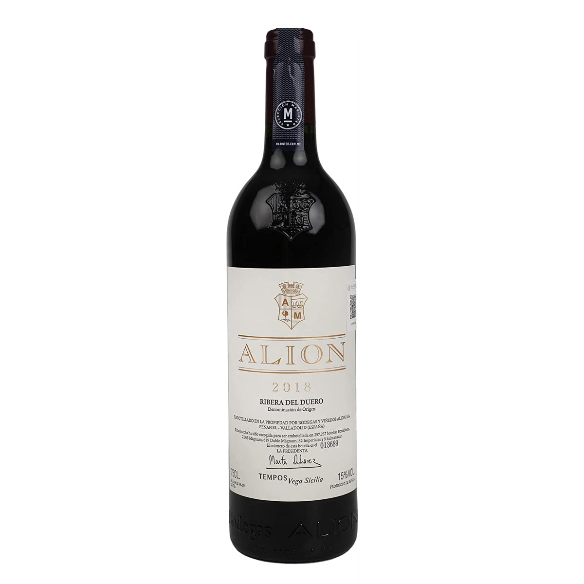 vino tinto Alion 2018