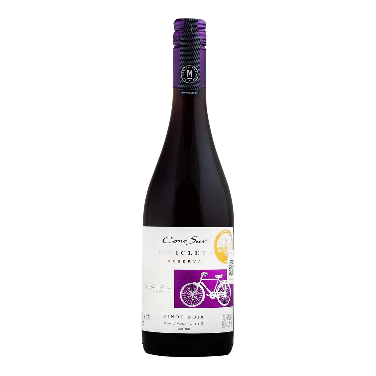 Vino Tinto Chileno Cono Sur Bicicleta Pinot Noir De 750ml