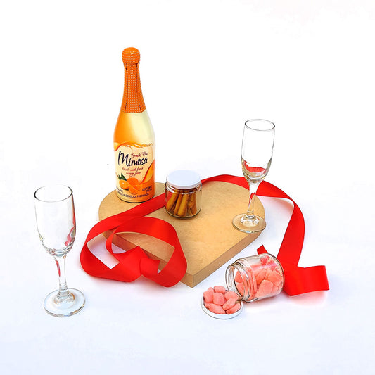 Canasta de Regalo con Copas y Mimosa Brucks Fizz